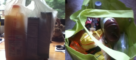 Good thing reusable plastic bags are a green option. I like bags that can hold a lot of items.