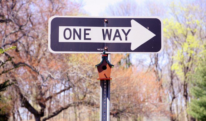 2 One way sign