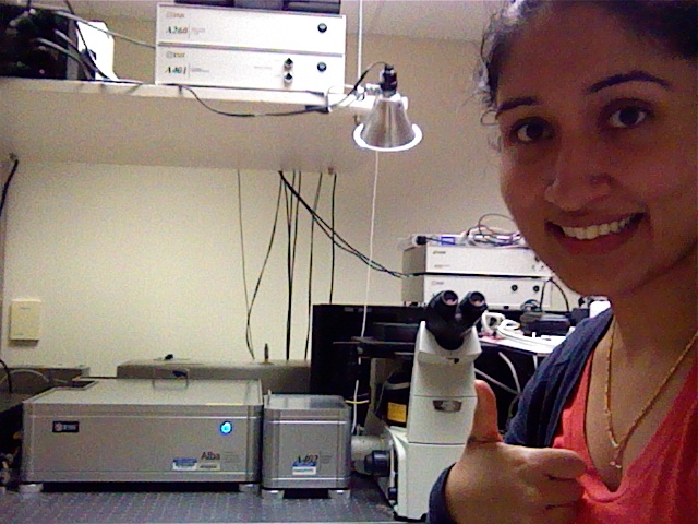 A selfie with the fluorescence correlation spectroscopy instrument!