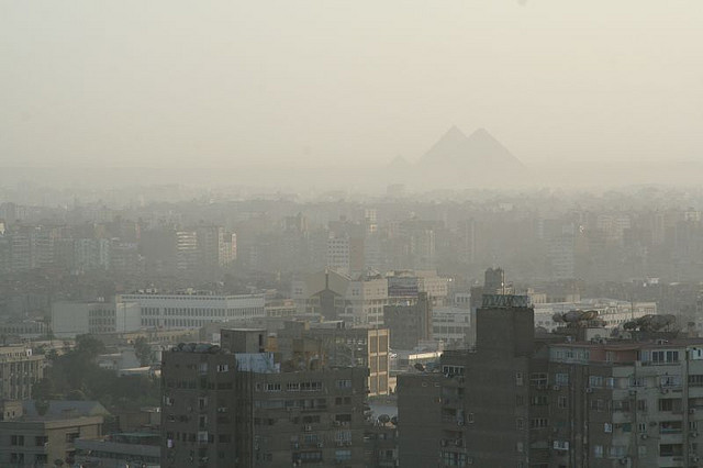 Cairo on a low-smog day. Still lots of smog. Image source.