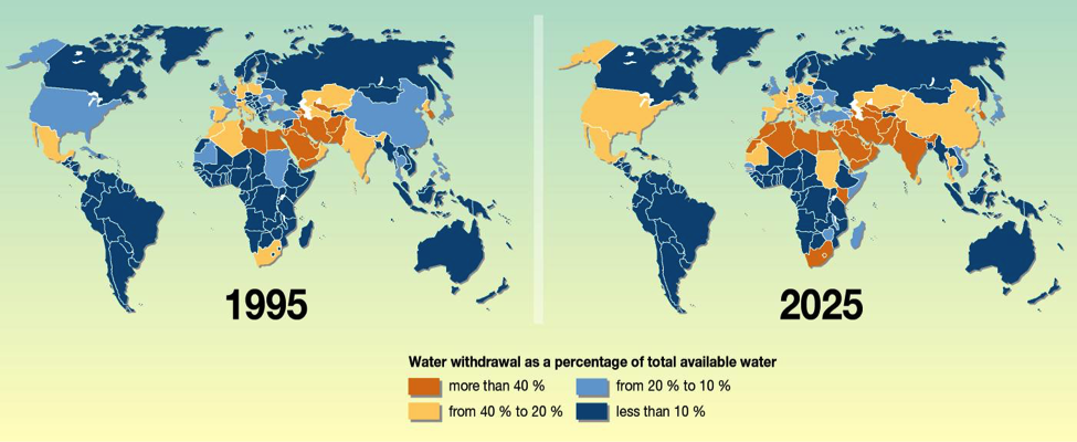 Global map of freshwater stress